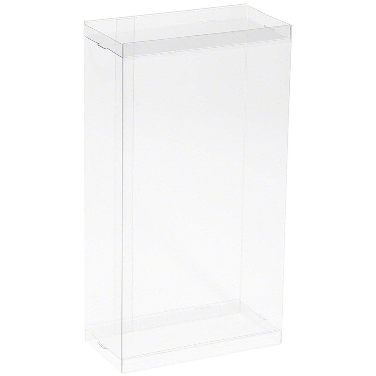 DollSafe Clear Folding Display Box for Large 7-8 inch Dolls and Action Figures, 5" W x 2.5" D x 8.5" H